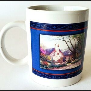 Thomas Kinkade Coffee Tea Mug Painter of Light Morning Glory Cottage 2003.